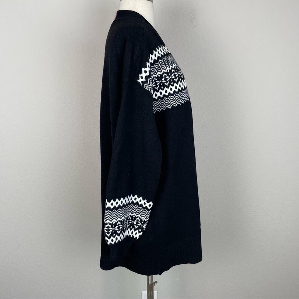 Lane Bryant Pink Black Color Block Cardigan Sweater NWT 14/16 - Picture 5 of 10